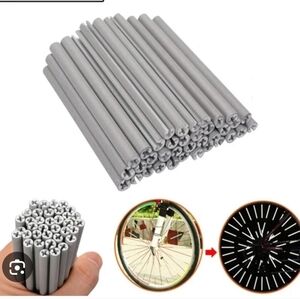 Bicycle Spoke Reflectors - Silver Pack Of 12